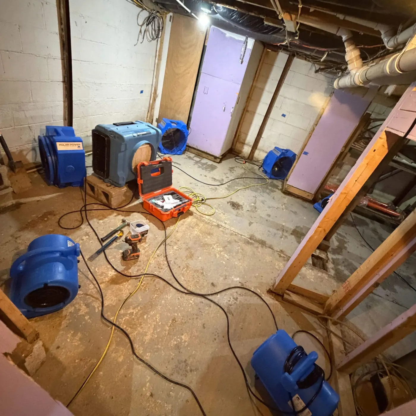 IICRC certified drying setup in Wayne County, IN